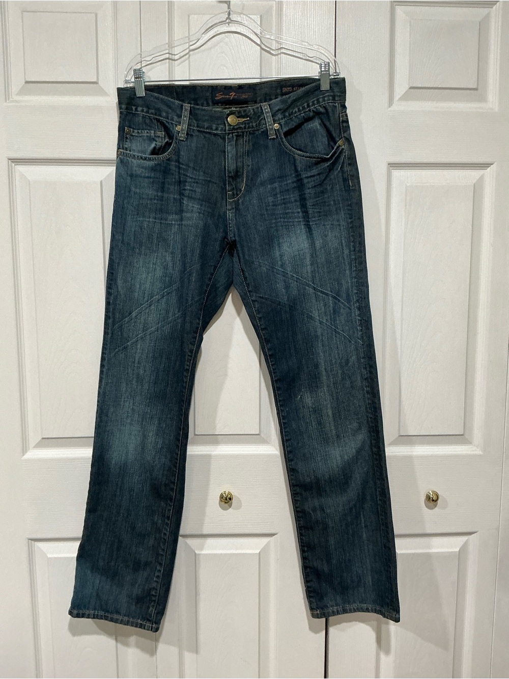 💙 Seven7 SM73 Straight Men’s Blue Denim Jeans - 34 x 34 (01472)